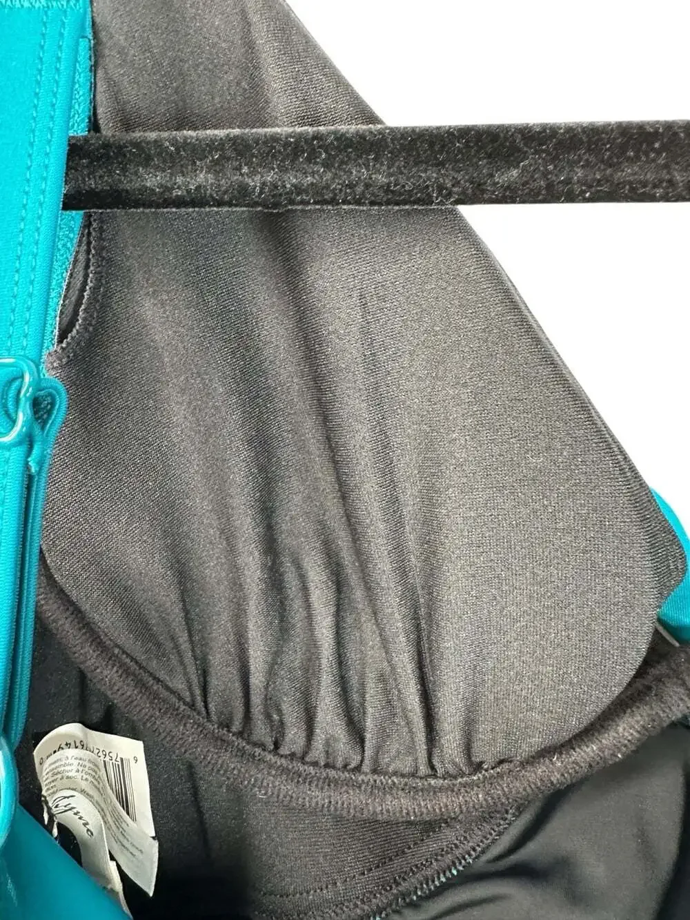 Thyme Maternity Swimsuit Womens Small Teal Black One Piece Pregnancy NWT